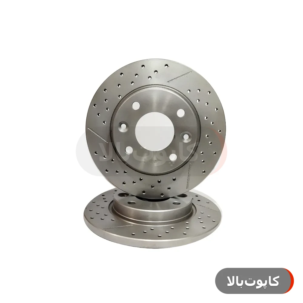 دیسک چرخ جلو پژو ۴۰۵ صاکو مدل توربو (جفت) - گارانتی ۱۲ ماهه تعویضاصالت و سلامت